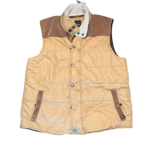 Prana Puffer Weste XXL Sherpa Kragen Cord braun hellbraun Outdoor Loch - Bild 1 von 5