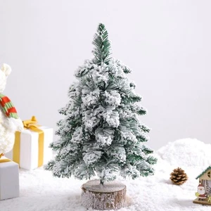 Green Pinecone Mini Christmas Tree 45CM Snow Frost Small Pine XMAS Decor - Picture 1 of 10