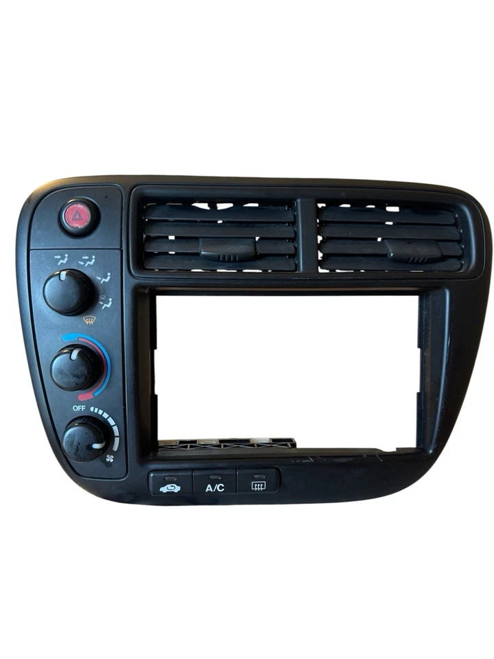 1999 2000 HONDA CIVIC OEM RADIO DASH TRIM BEZEL HEATER AC CLIMATE CONTROL - Image 1 of 4