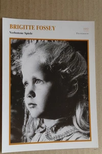 (S37) STARFILMKARTE - Brigitte Fossey - Verbotene Spiele - Picture 1 of 1