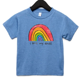 I Love My Dads Toddler/Kids/Youth T-Shirt- Pride Socks - Picture 1 of 1