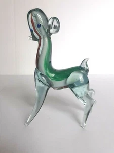 Vintage Hirsch Rehkitz Kunst Glas Katzenauge Marmor Wirbel - Bild 1 von 3