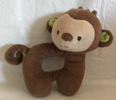 Lovey Peluche 6” Marrón Mono Bebé Sonajero de Mano Juguete Fisher Price 2013 Foto 1 de 2