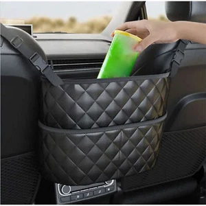 Purse Storage Car Net Pocket Handbag Holder Between Seat Organiser Leather Bags - Picture 1 of 12