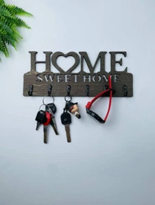 1pc Wall Mounted Sweet Home Decorative Key Holder, Key Wall Hook, Creative, NEW - Picture 1 of 3