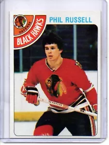 1978-79 Topps #12 Phil Russell Chicago Blackhawks - Imagen 1 de 2