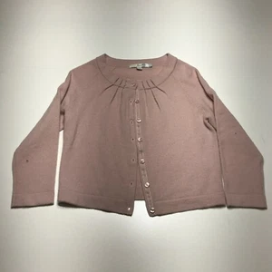 Boden Sweater Girls Size 4 Pink Cardigan 10% Cashmere Button Front Crew Neck - Picture 1 of 12