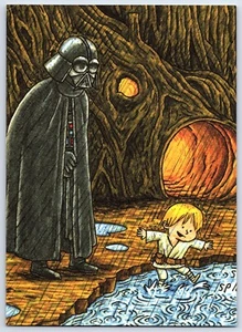 Luke plays in puddle Vader & Son Postcard - Picture 1 of 2
