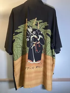 Camicia First Down Southern Cirm Samurai Camp da Uomo Large Y2K Design Asiatico - Foto 1 di 10