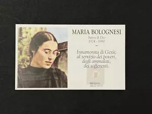 heilige karte reliquie santino reliquie reliquia "SIERVA MARIA BOLOGNESI" - Bild 1 von 2