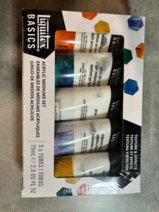 Liquitex Basics, 5 tubes - texture and effects - - Picture 1 of 2