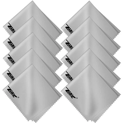 DONWELL 10 Packs Soft Microfiber Cleaning Cloth for Glasses Camera Lens TV Phone Screens