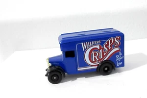 VINTAGE DIECAST LlEDO BLUE DENNIS DELIVERY PARCEL VAN BRITISH WALKERS CRISPS - Picture 1 of 7
