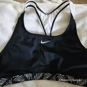 Nuevo top de bikini deportivo Nike con logotipo de escritura espalda cruzada y recorte DV2943-010 XL - Imagen 1 de 8