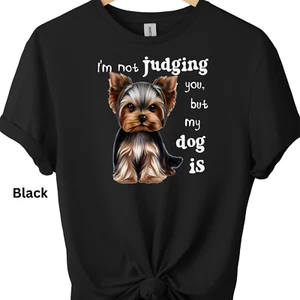 Divertida Camiseta Yorkie Perro Estampado Gráfico Camiseta Unisex Novedad Camiseta Estilo Suave Camiseta - Imagen 1 de 15