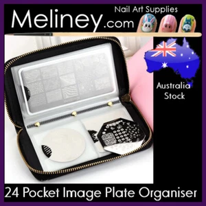 24 Pocket image plate organiser holder folder case bag nail art stamping tool - Bild 1 von 5