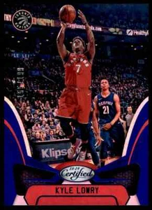 2018-19 Blue Kyle Lowry /199 Toronto Raptors #107 certificado Panini - Imagen 1 de 2