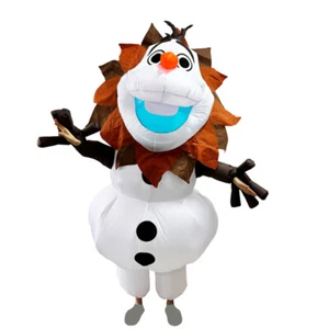 Inflable Olaf Hombre de Nieves Disfraz Halloween Fiesta Explosión Conjunto Elegante Vestido NUEVO - Imagen 1 de 3