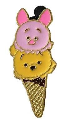 Prendedor Disney PIGLET Tsum Tsum Cono de Helado Winnie POOH Hong Kong Foto 1 de 2