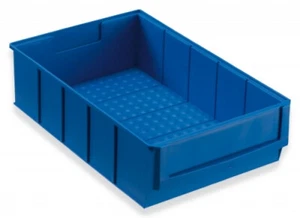 12 Industrieboxen Stapelboxen Lager- Regal- Werkzeugboxen Blau  185x300x81mm - Bild 1 von 2