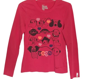 Nike Kids Shirt Size M Dri Fit Cotton Tee Long Sleeve Animation Characters Red - Picture 1 of 9