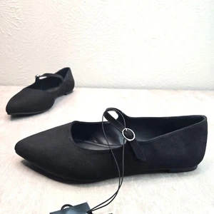 Ballerine Torrid Maryjane 10 larghe nere a punta ballerine eleganti vestibilità - Foto 1 di 13