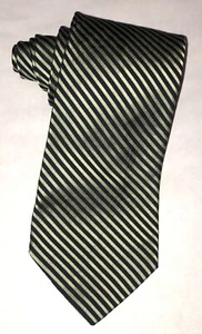 Corbata Nautica 100% Seda Hombre Verde/Azul Diagonal Hecha en EE. UU. Ancho Clásico y Le - Imagen 1 de 5