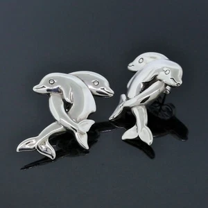 Vintage Kabana Sterling Silber Delphin Ohrringe - Bild 1 von 5