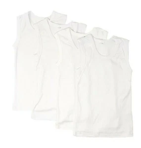 4 Boy's Tank Top Solid Ribbed Colors Undershirts Toddler 1 2 3 4 5 6 8 10 12 - Picture 1 of 17