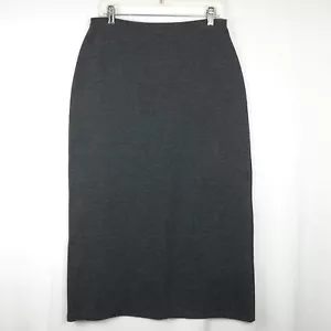 NY&Co Womens Skirt Maxi Straight Pencil Pull On Sz M Stretch Modest Heather Gray - Picture 1 of 16