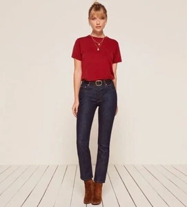 Reformation Damen Jeans Blau Winona Mid Slim Straight Leg Volta Größe 23 - Bild 1 von 10