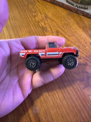 1981 Matchbox Superfast Mini Pick-Up Truck Diecast Red Aspen Ski Holidays - Image 1 of 4