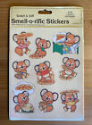SEALED! Vtg 1980s Kirby Koala PIZZA Scratch 'n Sniff Stickers Critter Sitters