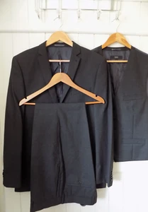 mens NEXT DARK GREY WOOL SLIM FIT 3 PIECE SUIT SIZE 42"R CHEST 34" WAIST 33" LEG - Picture 1 of 14