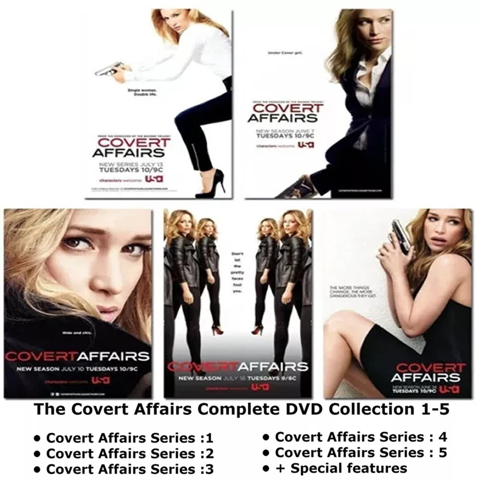 COVERT AFFAIRS COMPLETE SERIES 1-5 DVD COLLECTION SEASON 1 2 3 4 5 Mint Conditio - Image 1 of 1