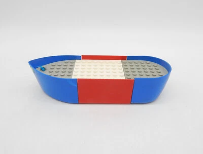 Lego Bootsrumpf classic alt - 3 Teile - blau rot - Bild 1 von 3