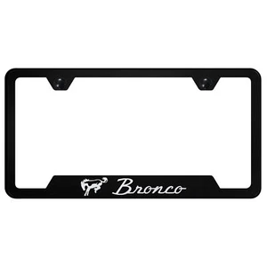 Ford Bronco License Plate Frame (Black) - Foto 1 di 5