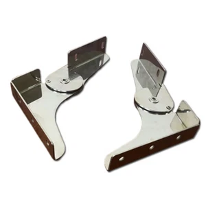 1 Pair 7mm/0.27" Dia Ranger Boat Folding Seat Hinge Stainless Steel Silver - Picture 1 of 11