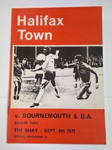 Halifax Town V Bournemouth 1971/72 04-09-1971 División 3 - Imagen 1 de 1