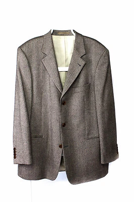 Blazer de lana de cachemir espiga Hugo Boss, EE. UU. 44R / UE 54 Foto 1 de 4