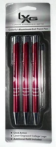 University Of Wisconsin Badgers Pens (3 Pack) Aluminum Ball Point Click Action - Picture 1 of 1