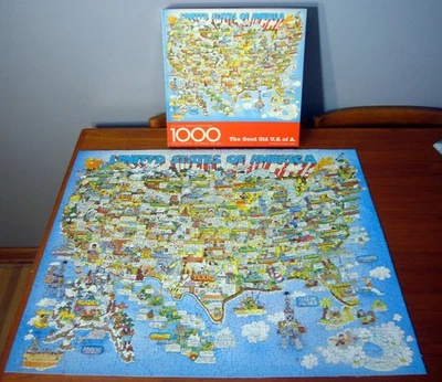 Springbok puzzle, The Good Old U.S. of A (USA), 1000 pieces complete, vintage - Image 1 of 4