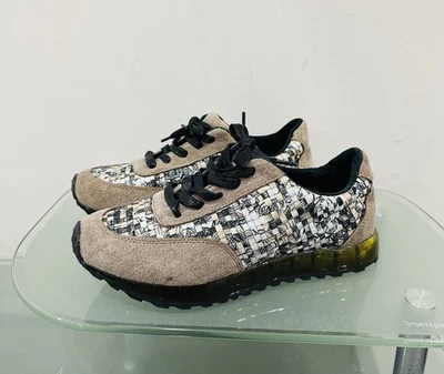 BM Bernie Mev. ZAPATILLAS CON SUELA DE GEL ~ Talla 40/US 9 ~ Calico Patchwork ~ Coloridas ~ RARAS Foto 1 de 4