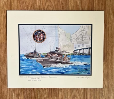MSRON-3 art print San Diego naval base CA US Navy Squadron three veteran gift - Image 1 of 4