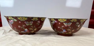 Paar chinesische antike Porzellanschalen. Kangxi - Bild 1 von 12
