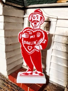 Vintage Rosen Rosbro Valentine's Day Plastic Lollipop Holder Candy Red Cop RARE  - Picture 1 of 3