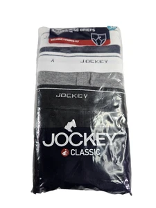 Vtg Jockey Classic Full Rise Brief Underwear Men 36 Set 3 Blue Gray Y Front New - Picture 1 of 8
