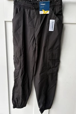 OLD NAVY "Stretch Tech Quick Dry" JoggerPants Black Sz M(8) Kids NWT Lightweight - Image 1 of 4