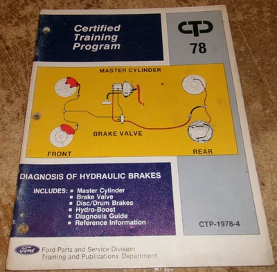 1978 ford diagnosis of hydraulic brakes manual good used - Image 1 of 2