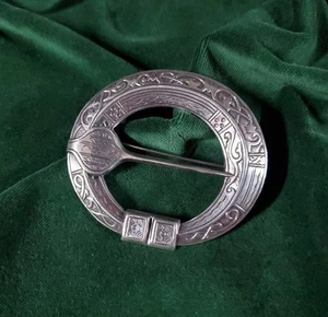 Vintage Finnland Skandinavische Brosche 925 Sterling Silber Tribal Ethno Wikinger Pin - Bild 1 von 6